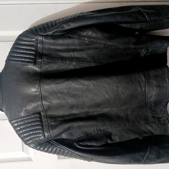 Used  All Sainst Black Leather Biker Jacket - Picture 3 of 5